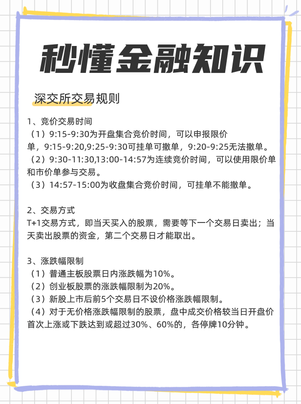 深交所股票交易规则？深交所交易规则？