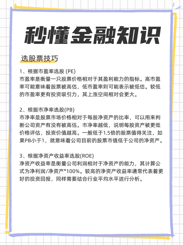 选股票的基本方法和技巧？几个技巧选到好股票！