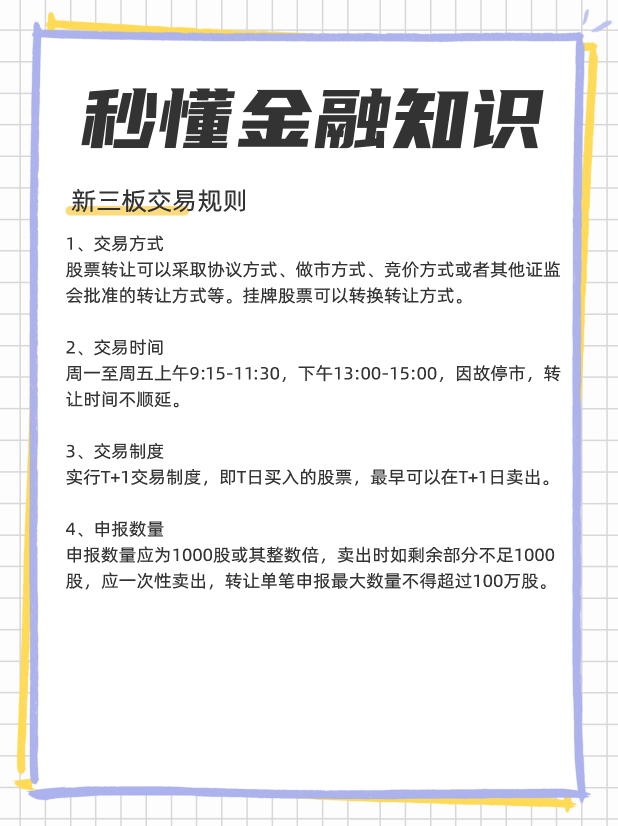 新三板是什么，新三板交易规则和门槛？